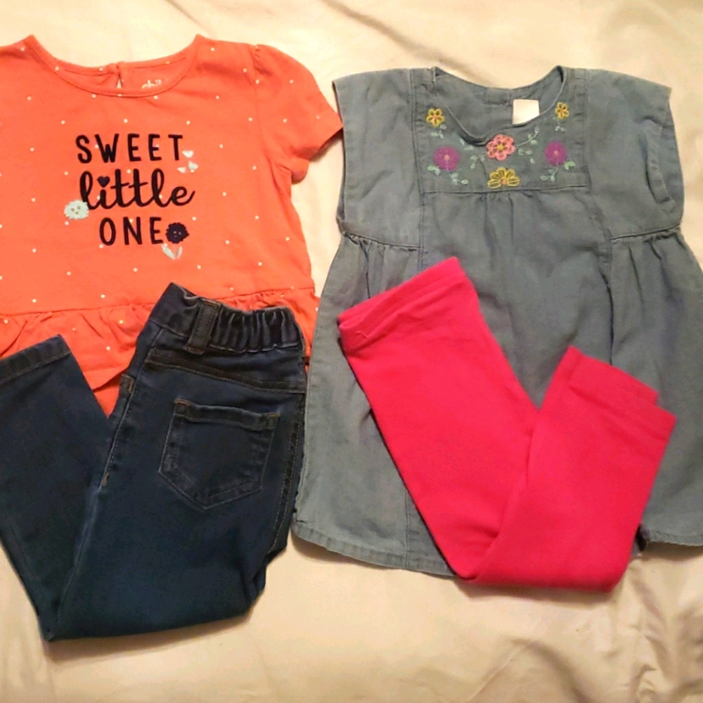 Toddler Girls Two Outfits Sz 24m/2T